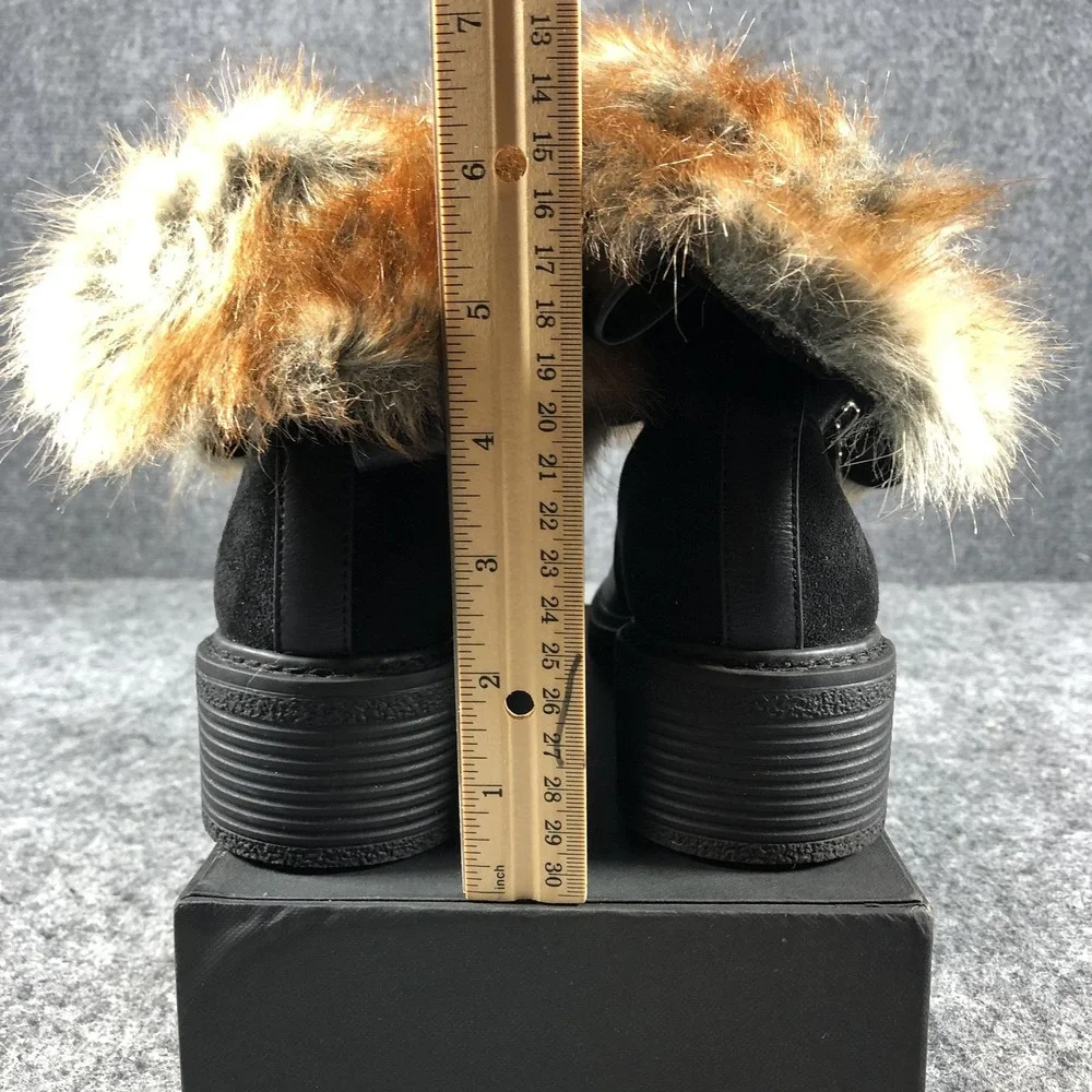 Patrizia by Spring‎ Step Boots Womens Size 6 Black Saige-B Faux Fur Ankle Zip